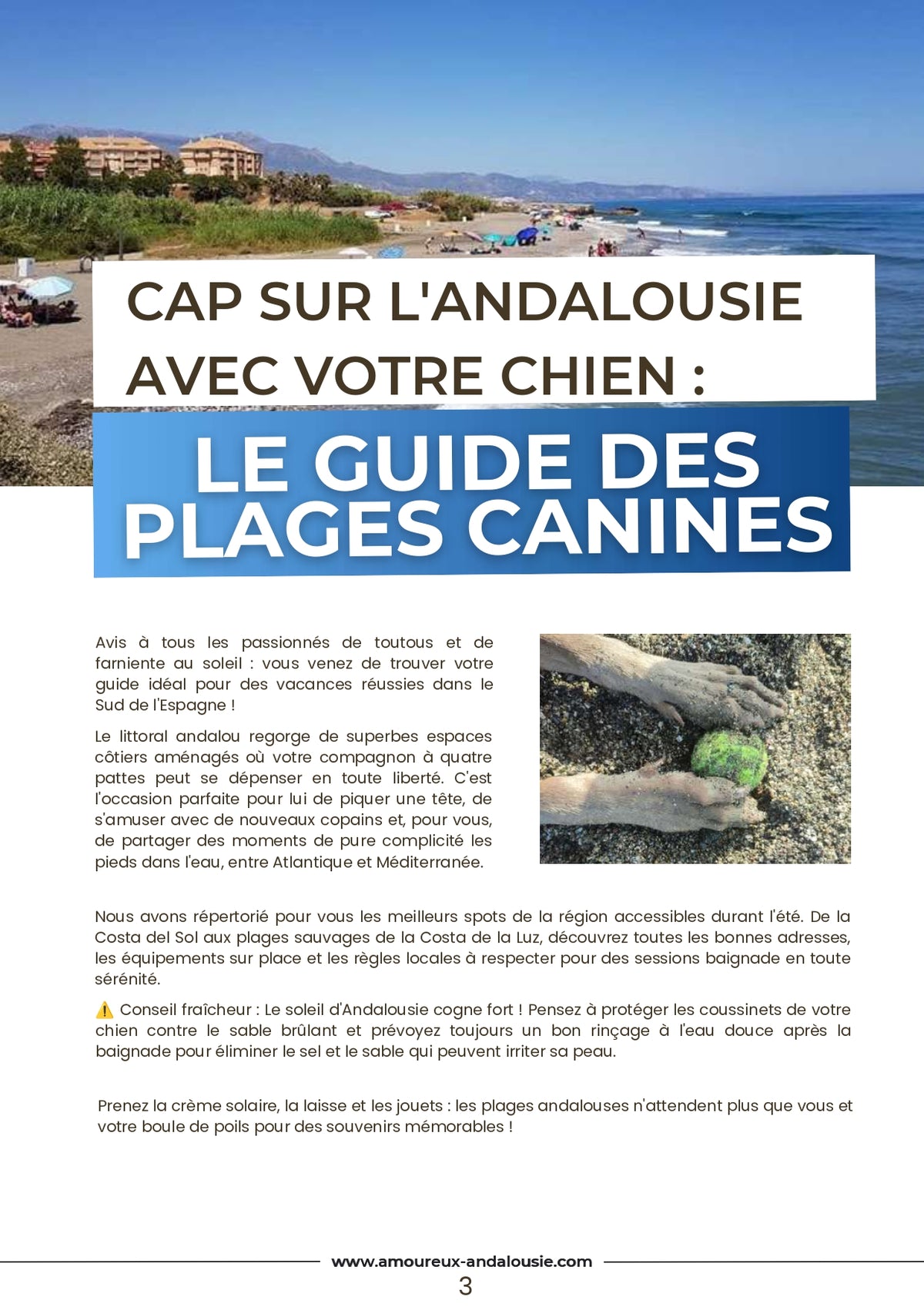 Suivez le Guide ! Plages pour chiens en Andalousie — Guide voyage 2026 Gratuit